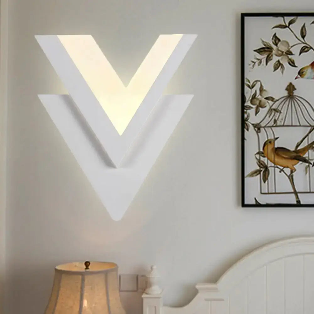 White acrylic LED sconce by Decorbites, wall-mounted modern light on Tampa Home & Garden Store