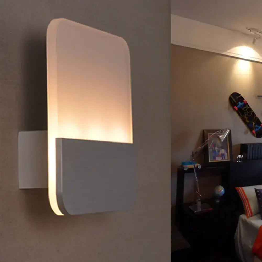Decorbites Silver LED Sconce Light wall mount matte silver finish on Tampa Home & Garden Store