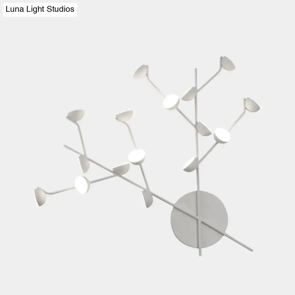 White branch metal sconce with circular LED discs by Decorbites on Tampa Home & Garden Store
