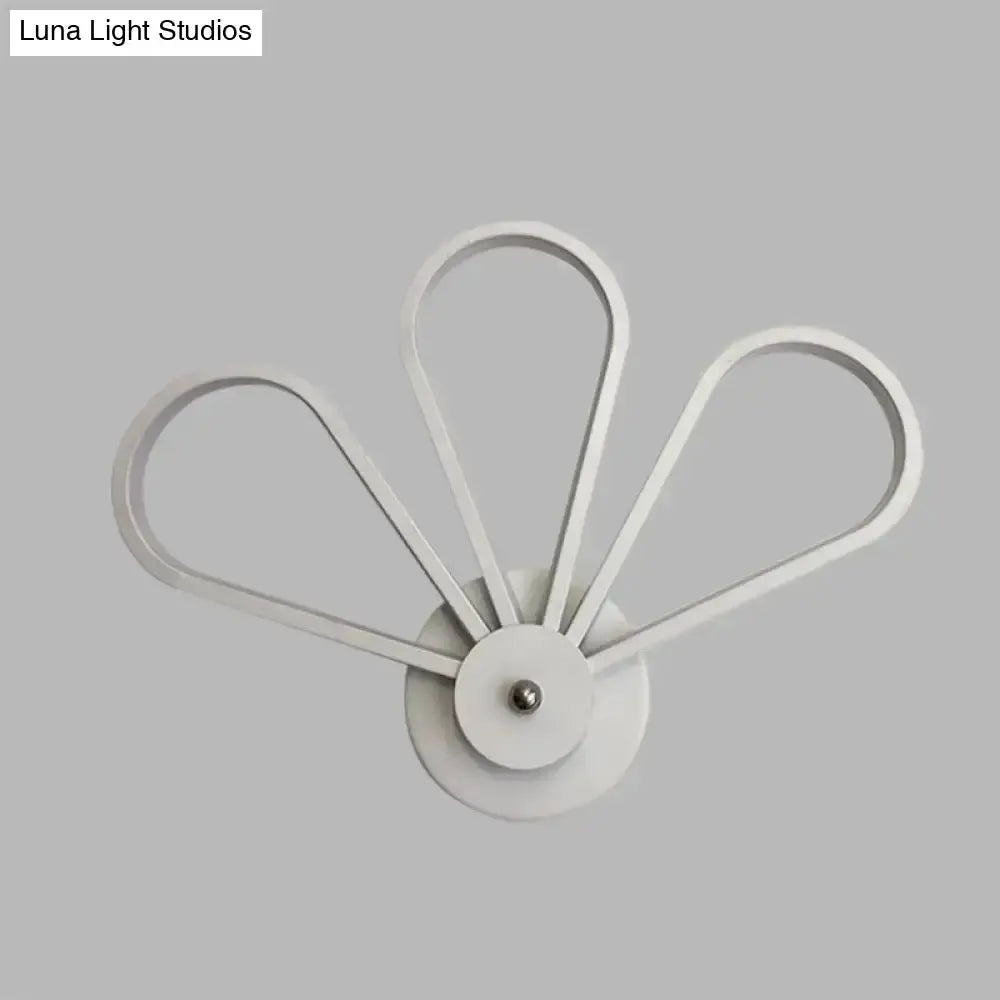 White acrylic LED Clover wall sconce lamp by Decorbites, modern minimalist lighting on Tampa Home & Garden Store