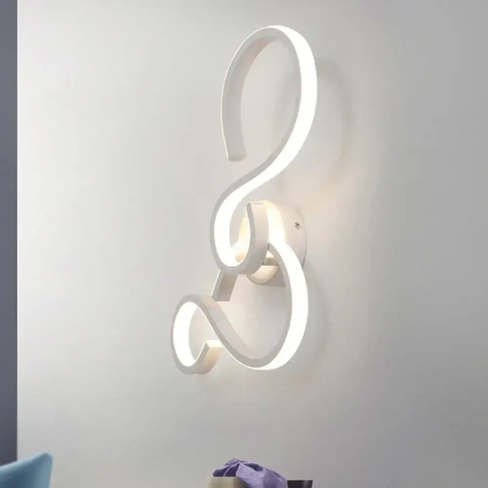White Infinity Spiral Wall Light by Decorbites, LED neon wall fixture on Tampa Home & Garden Store