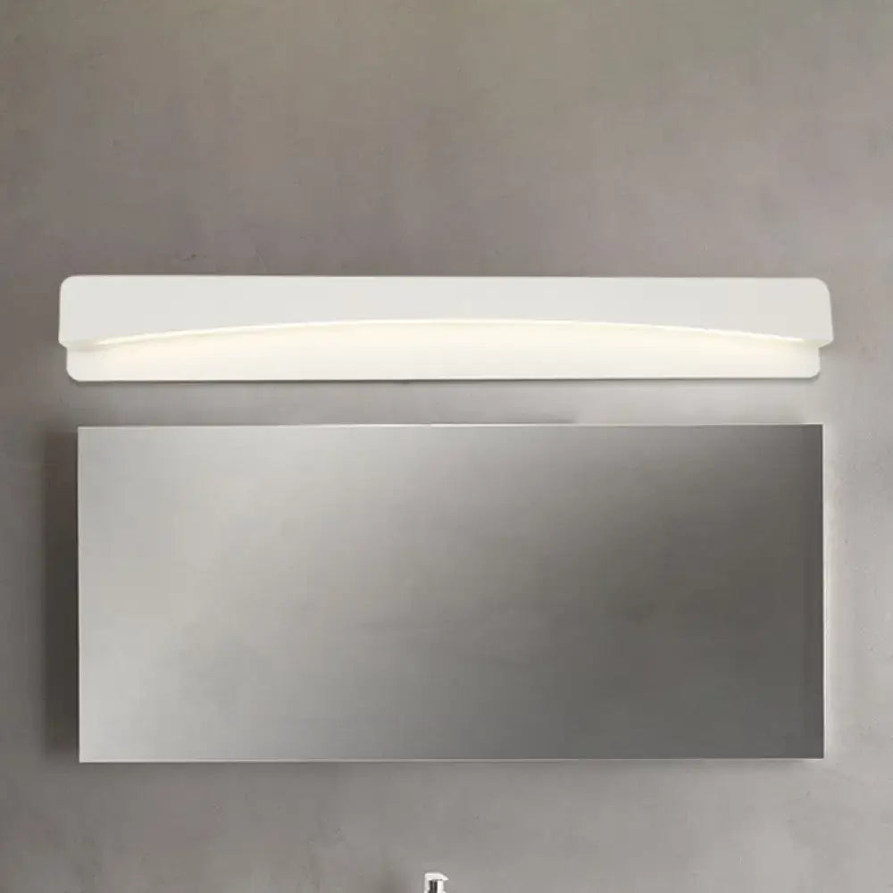 White LED rectangular wall sconce with curved diffuser by Decorbites on Tampa Home & Garden Store
