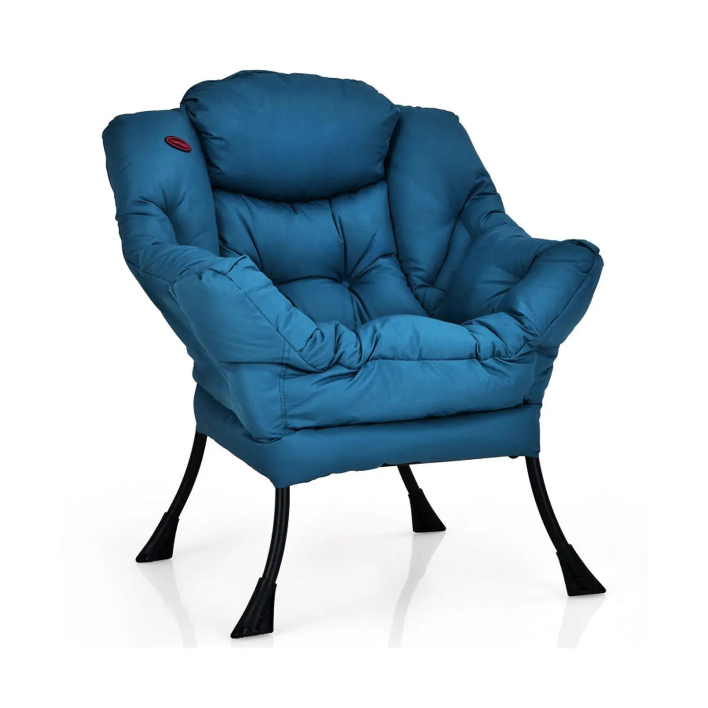 DirectDeals polyester fabric lazy chair with steel frame in teal blue on Tampa Home & Garden Store