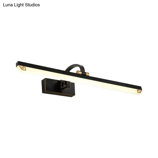Decorbites modernist black and gold linear LED bathroom vanity light wall lamp on Tampa Home & Garden Store