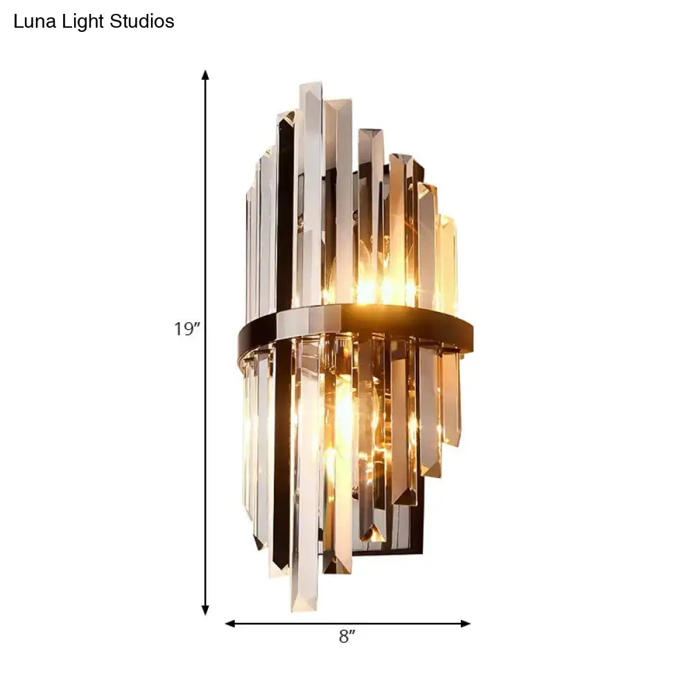 Decorbites Brass Crystal Prism Sconce wall light with crystal prisms on Tampa Home & Garden Store