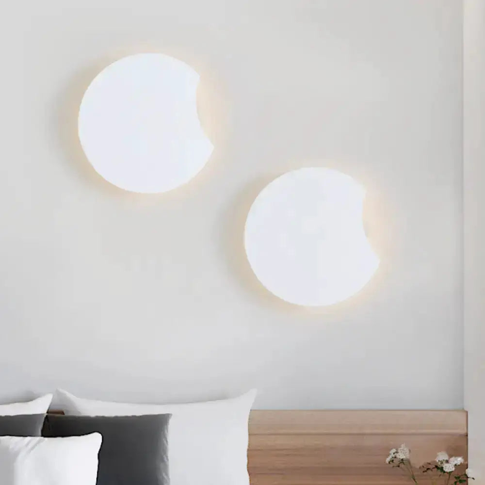 Modernist Gray Circular Wall Mount LED Light