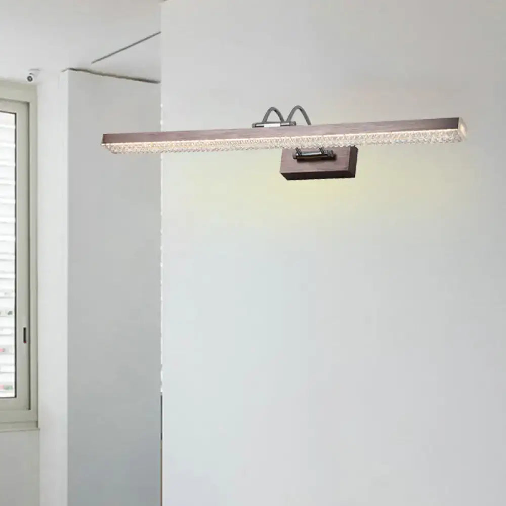 Modernist wall light bar with crystal LED detail bronze back Decorbites vanity sconce on Tampa Home & Garden Store