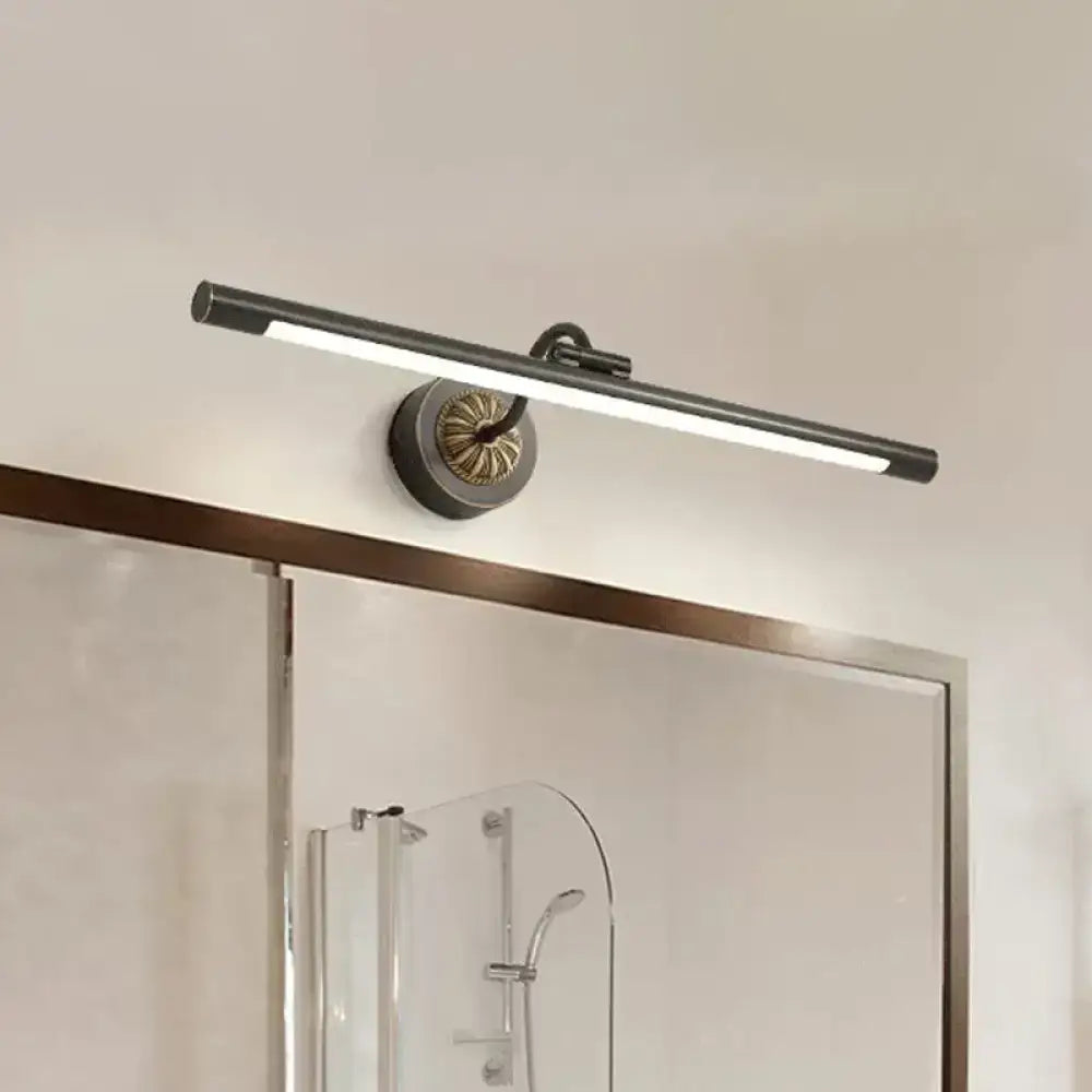Modish Swing Arm Wall Lamp with LED, black adjustable vanity light by Decorbites on Tampa Home & Garden Store