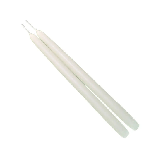 Mole Hollow Taper Pair Dripless Candles Shell White by The Country Christmas Loft on Tampa Home & Garden Store