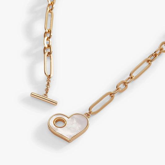Heart Mother of Pearl Toggle Necklace, Alex and Ani chain with mother-of-pearl pendant on Tampa Home & Garden Store