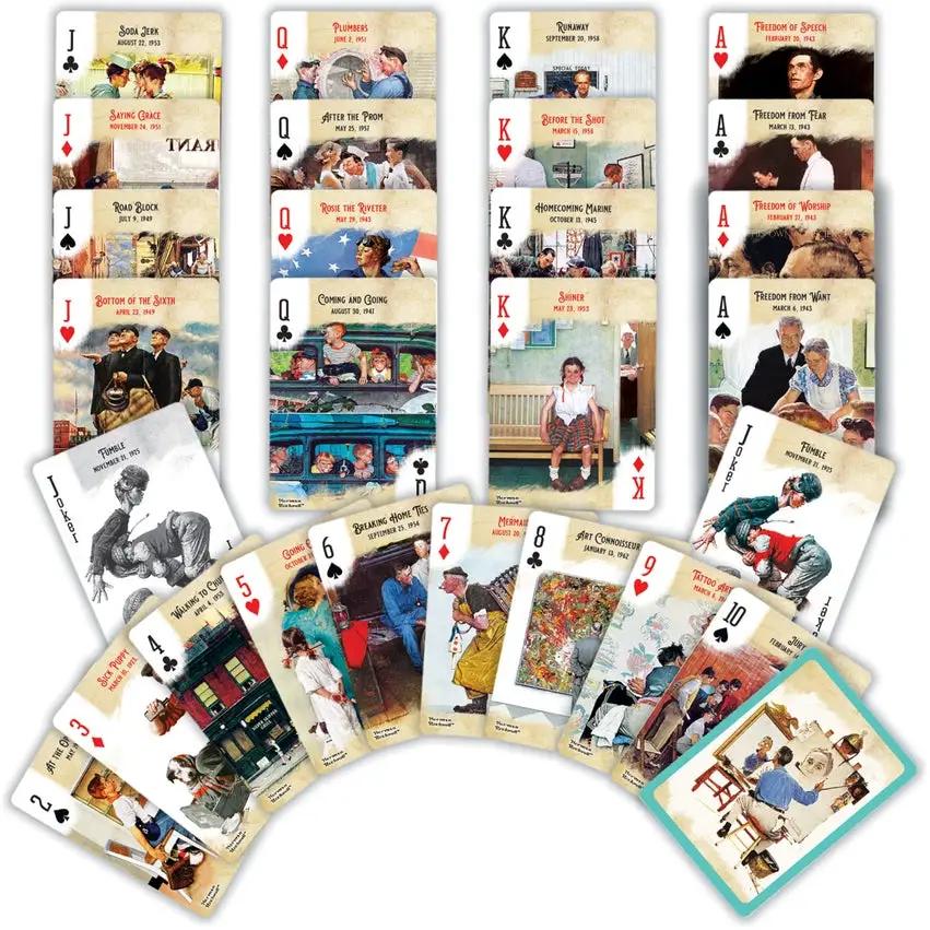 Norman Rockwell Playing Cards officially licensed deck with Saturday Evening Post illustrations on Tampa Home & Garden Store