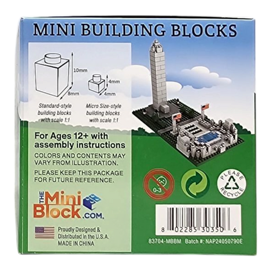 Mini Building Blocks kit with Washington Monument display, The Country Christmas Loft brand on Tampa Home & Garden Store