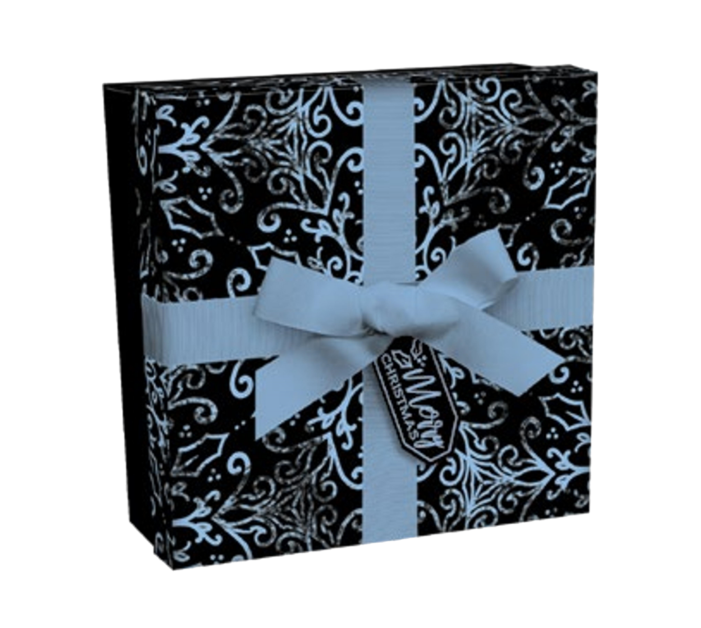 Boîte cadeau carrée avec ruban -