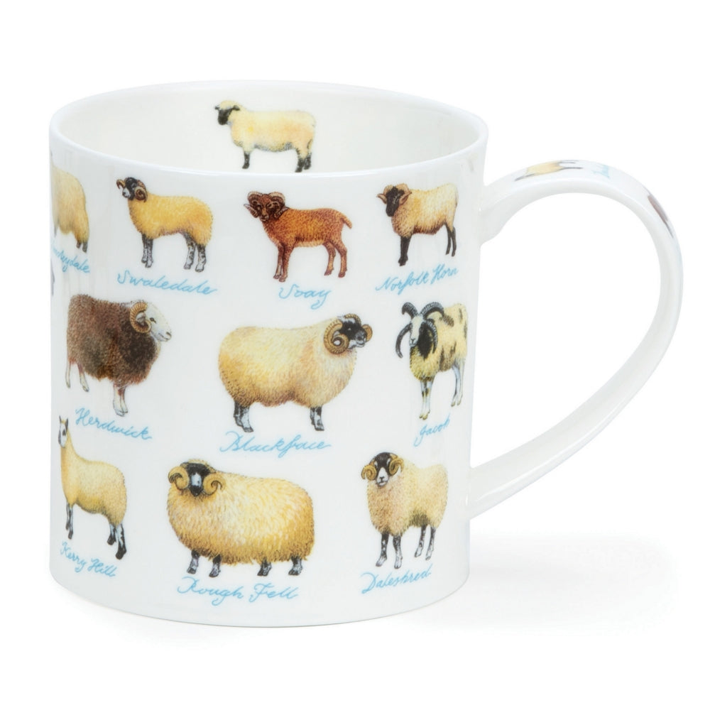 À la ferme - Moutons - Mug en porcelaine fine style Ornkey par Dunoon