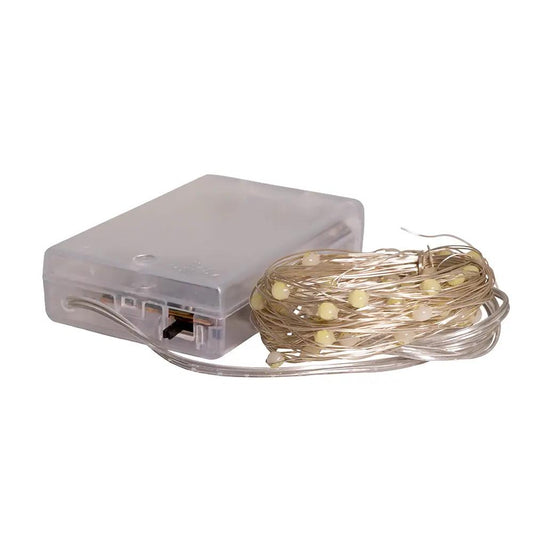 50-Light Battery-Operated Cool White Superbright LED Light Set - Tampa Home & Garden Store