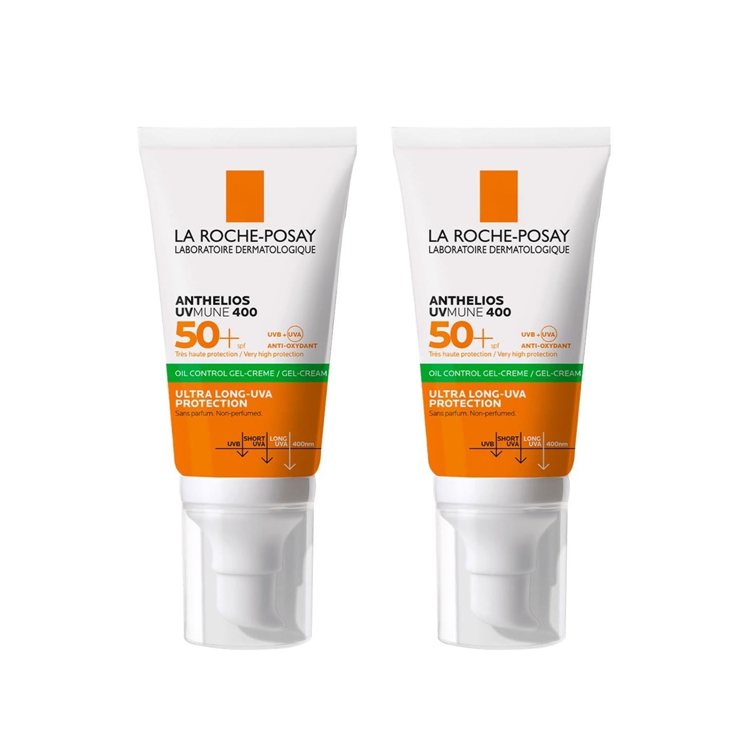 La Roche-Posay Anthelios UVMUNE400 SPF50+ oil-control sunscreen gel-cream, 2 x 50ml on Tampa Home & Garden Store