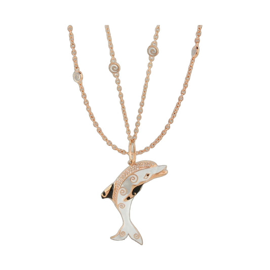 Freedom of the Seas Necklace by Lauren G Adams, rose-gold chain with seashell pendant on Tampa Home & Garden Store