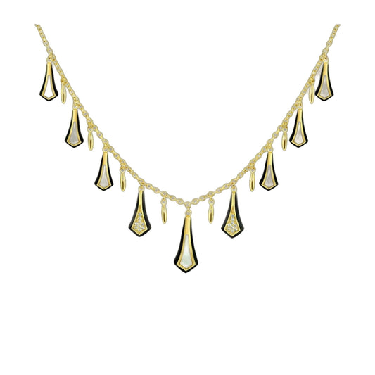 Marilyn Mother of Pearl Necklace by Lauren G Adams; teardrop mother-of-pearl pendants on Tampa Home & Garden Store