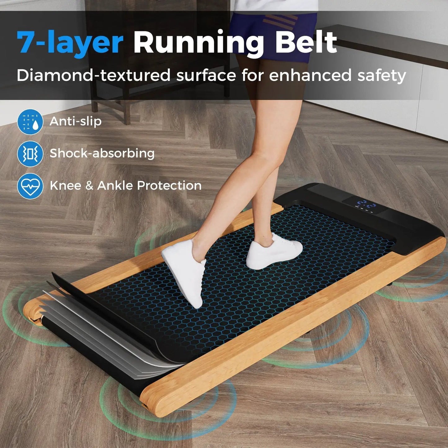 3-in-1 walking pad with remote and app control, black frame DirectDeals treadmill for home on Tampa Home & Garden Store