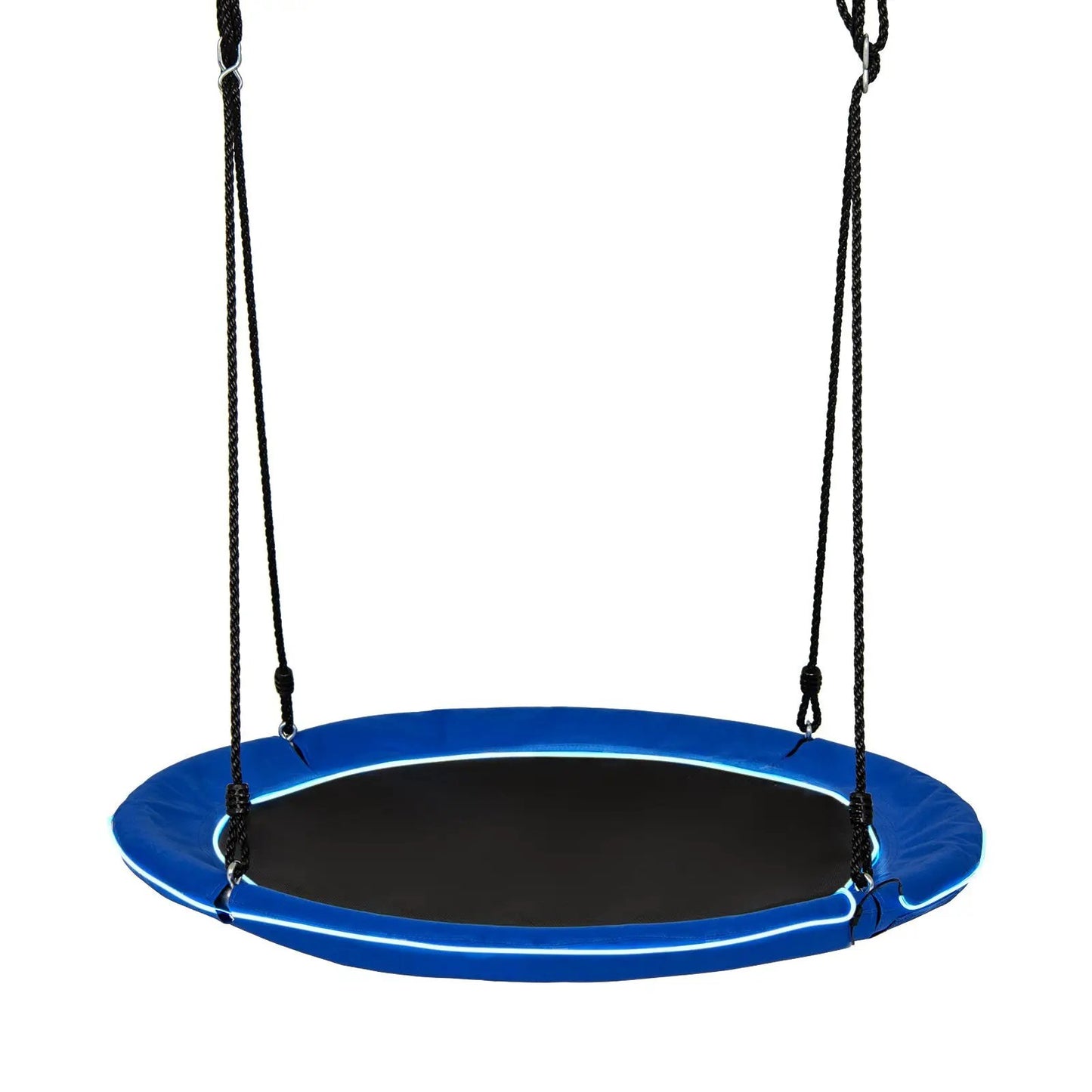 40 inch blue saucer tree swing with LED lights, rope suspension DirectDeals play swing on Tampa Home & Garden Store