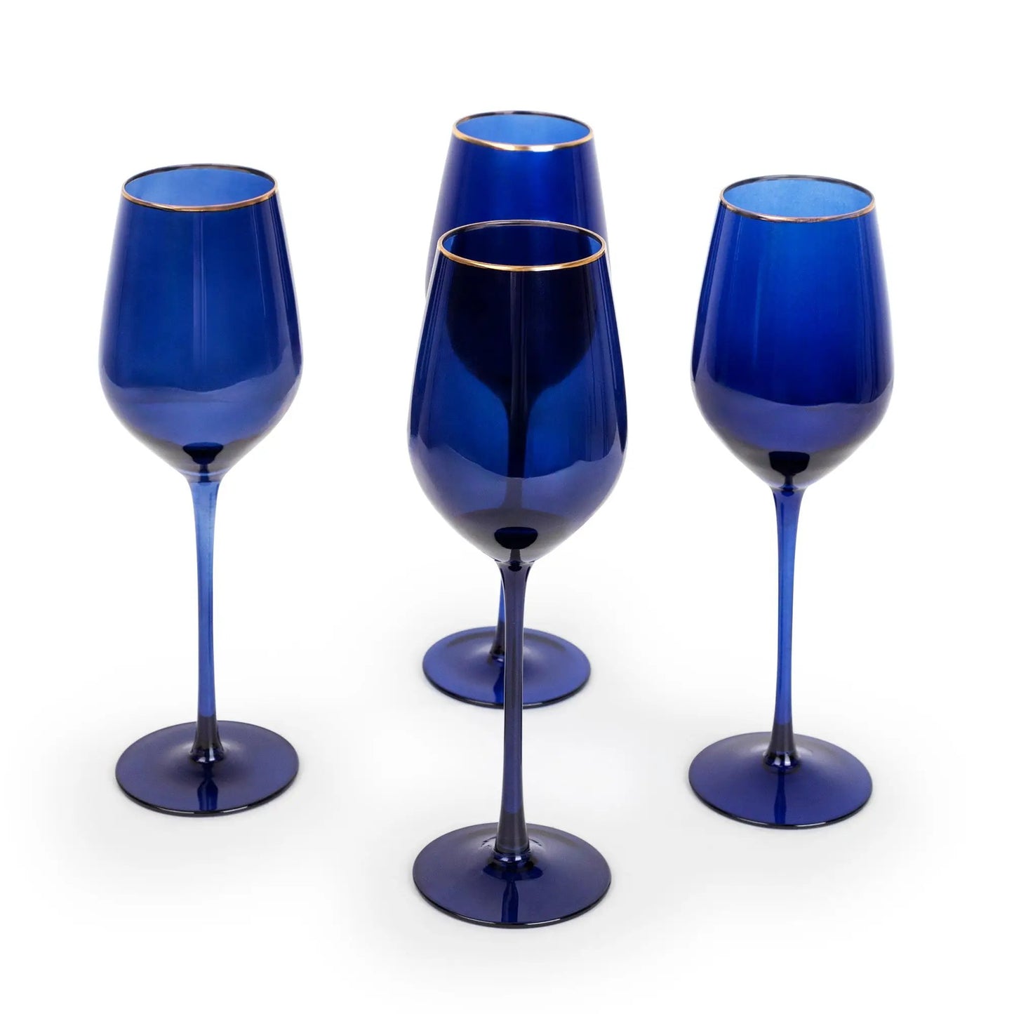 Navy Gloss Wine Glasses-Set of 4 - Tampa Home & Garden Store