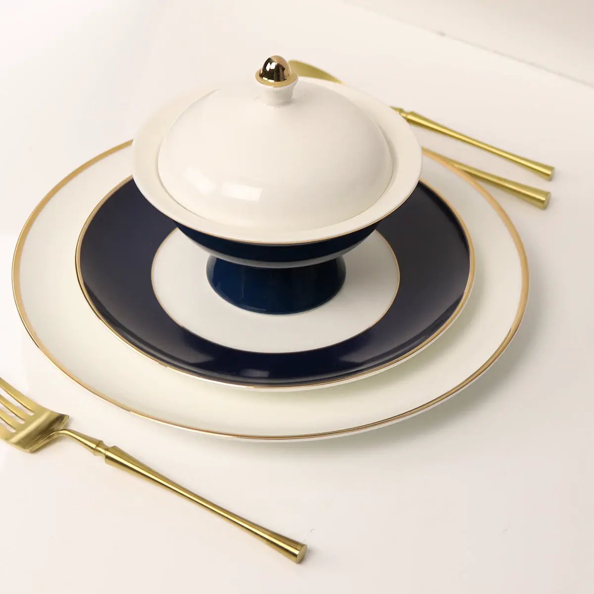 New Sapphire Blue Jewel Salad Plate- Set of 4 - Tampa Home & Garden Store