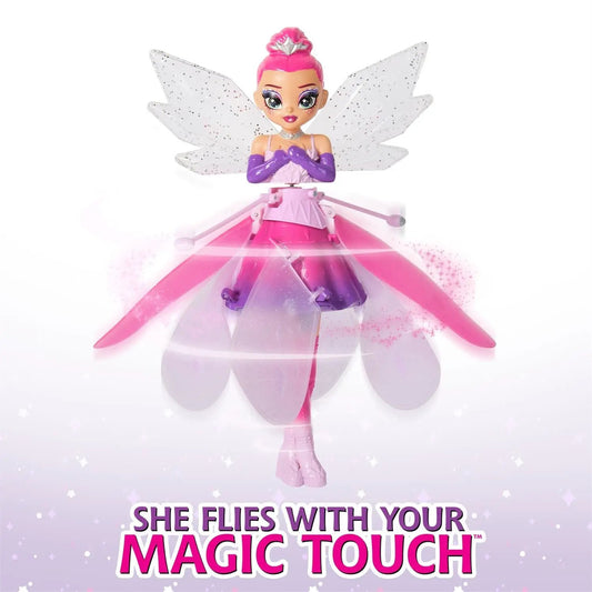 Crystal Flyers Flying Fairy toy with crystal wings, pink dress and purple gloves on Tampa Home & Garden Store