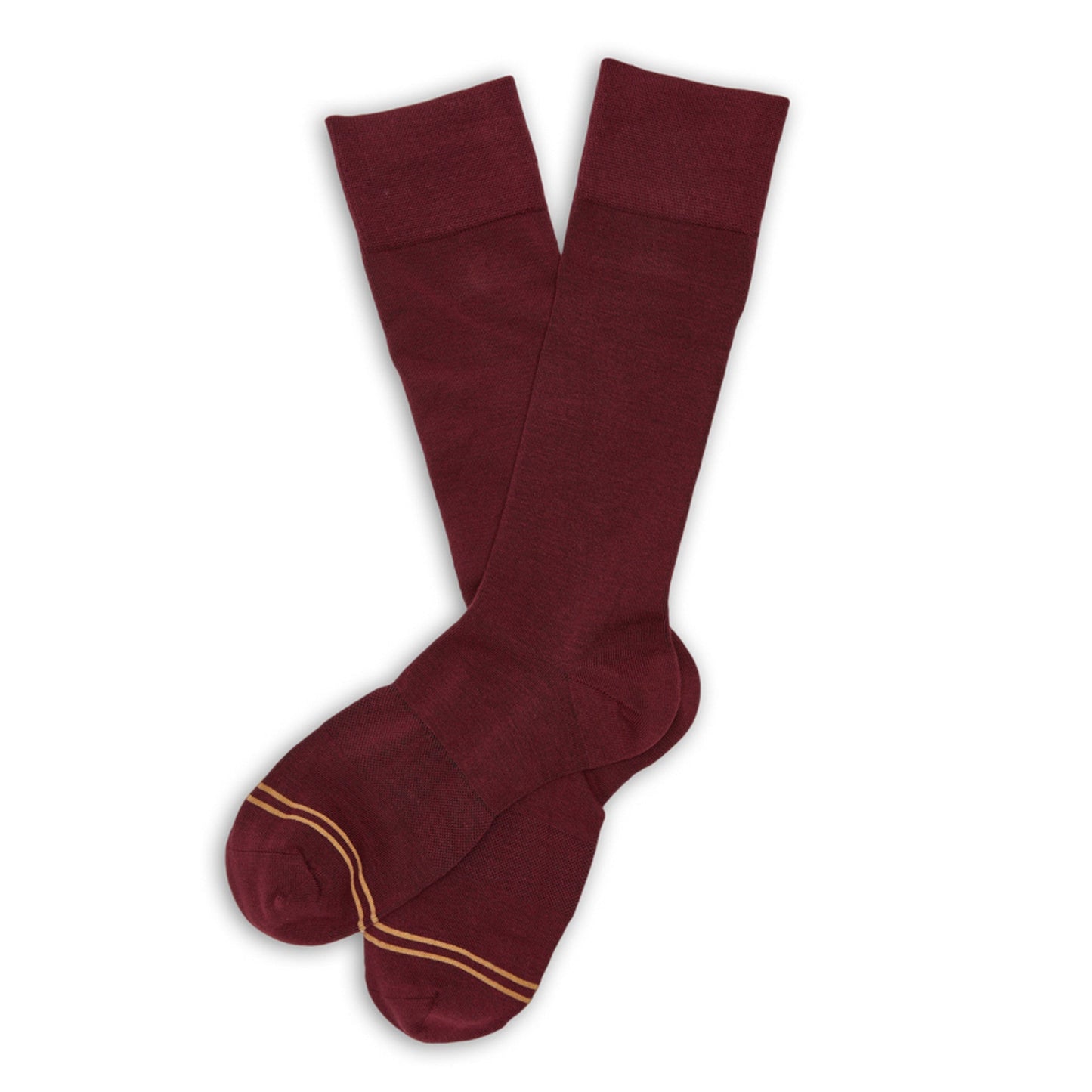 Nelson Dress Socks DeadSoxy boardroom dress socks burgundy with gold toe stripe on Tampa Home & Garden Store