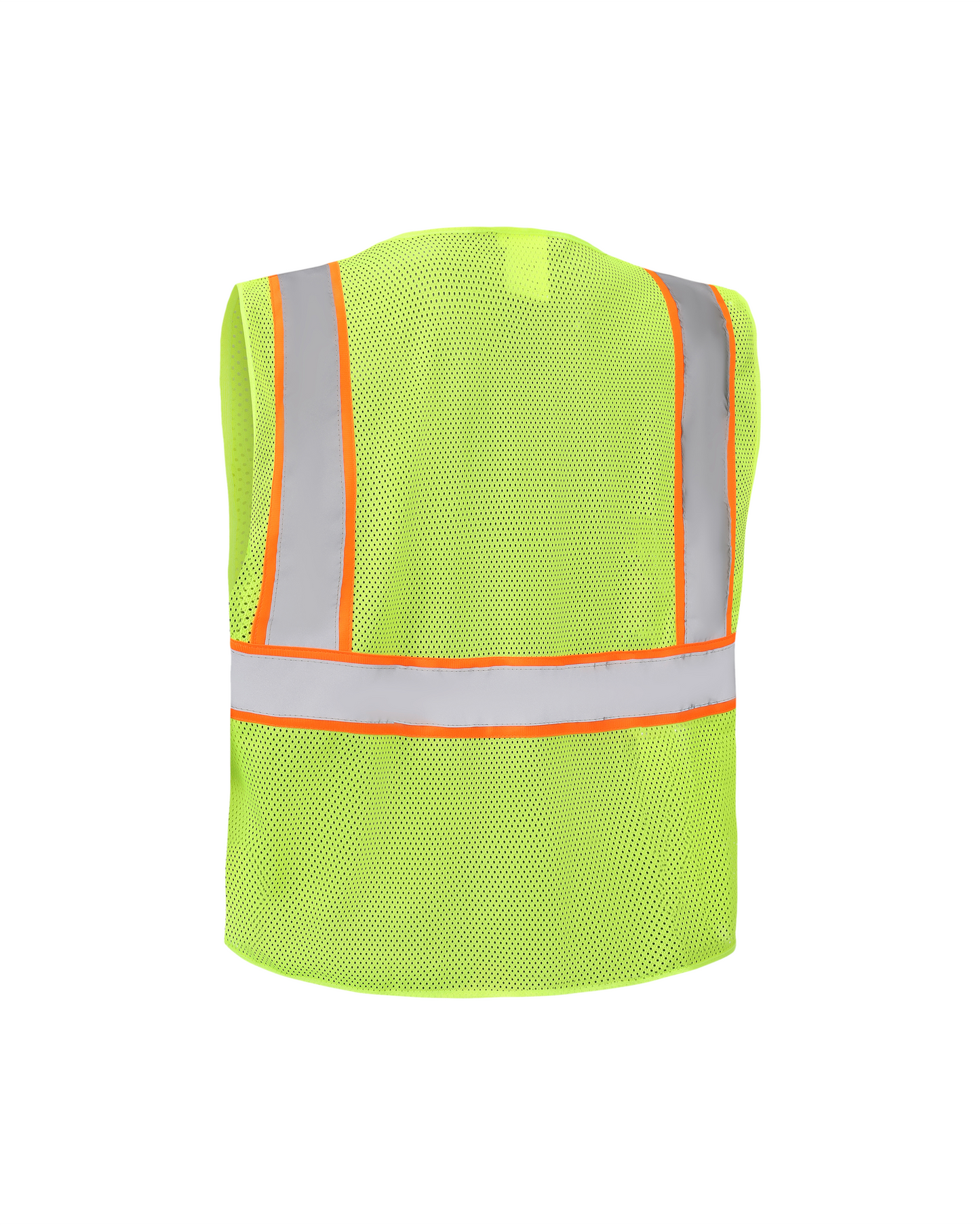 Vest Kiwi high-visibility safety vest Class 2 neon, lime mesh with orange reflective trim on Tampa Home & Garden Store