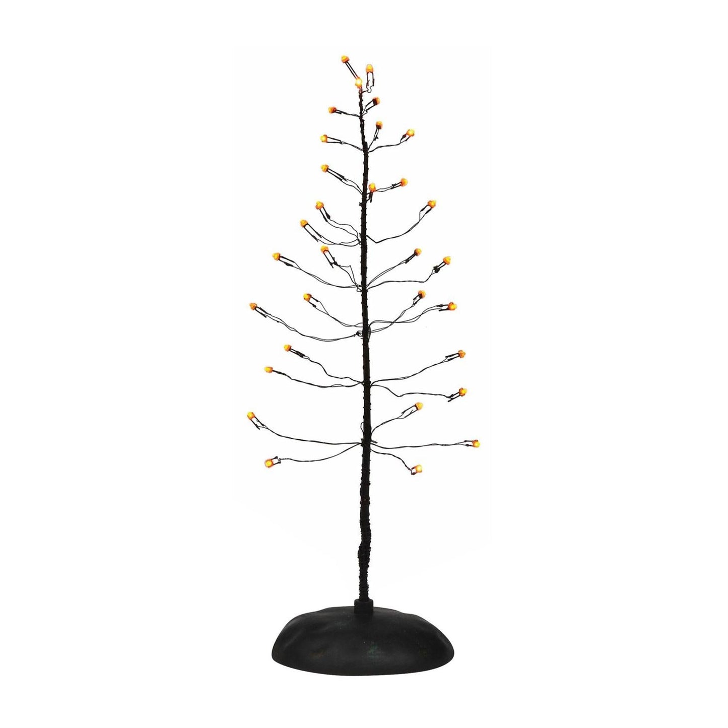 Orange Twinkle Bright Tree 11 Inch LED with orange lights on black trunk and base on Tampa Home & Garden Store
