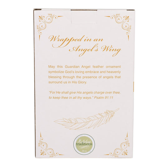 Wrapped In Angel's Wings Heart Gilded Porcelain Ornament - Tampa Home & Garden Store