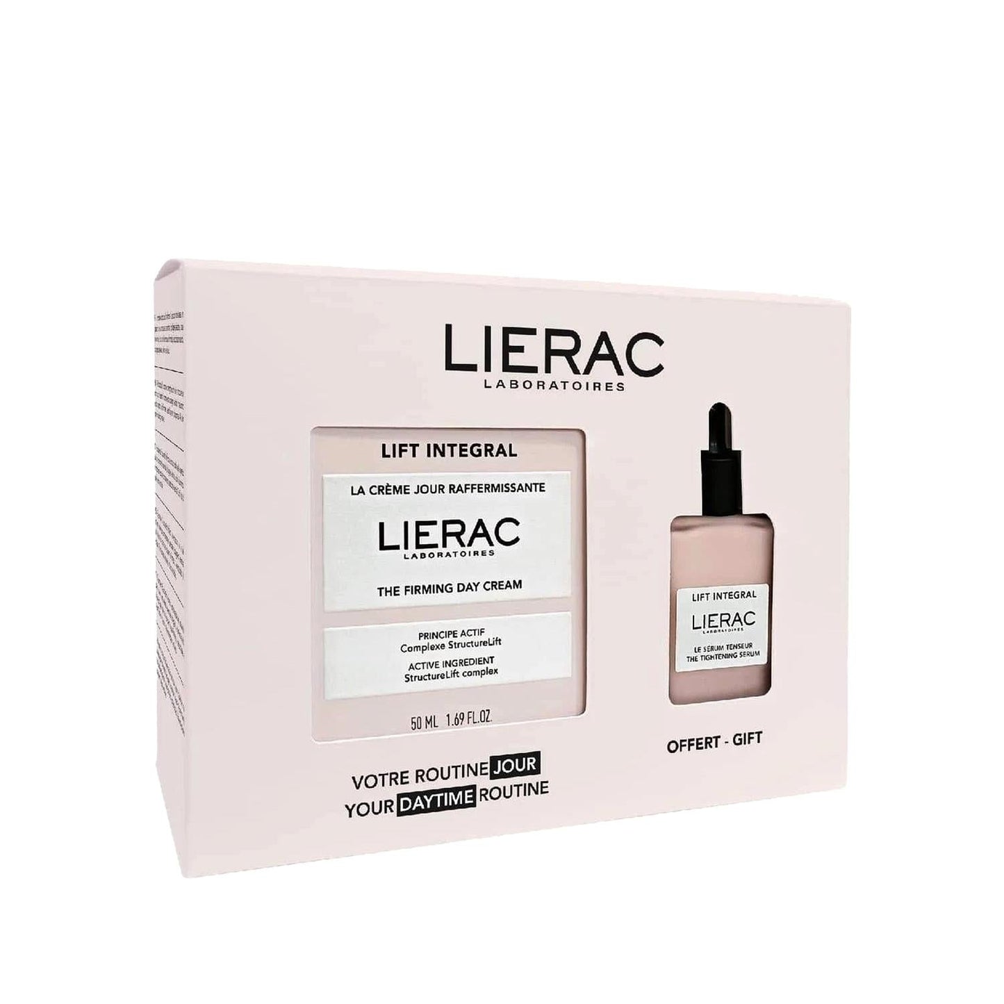 Lierac Lift Integral skincare set with day cream and tightening serum in pink box, 2-piece on Tampa Home & Garden Store