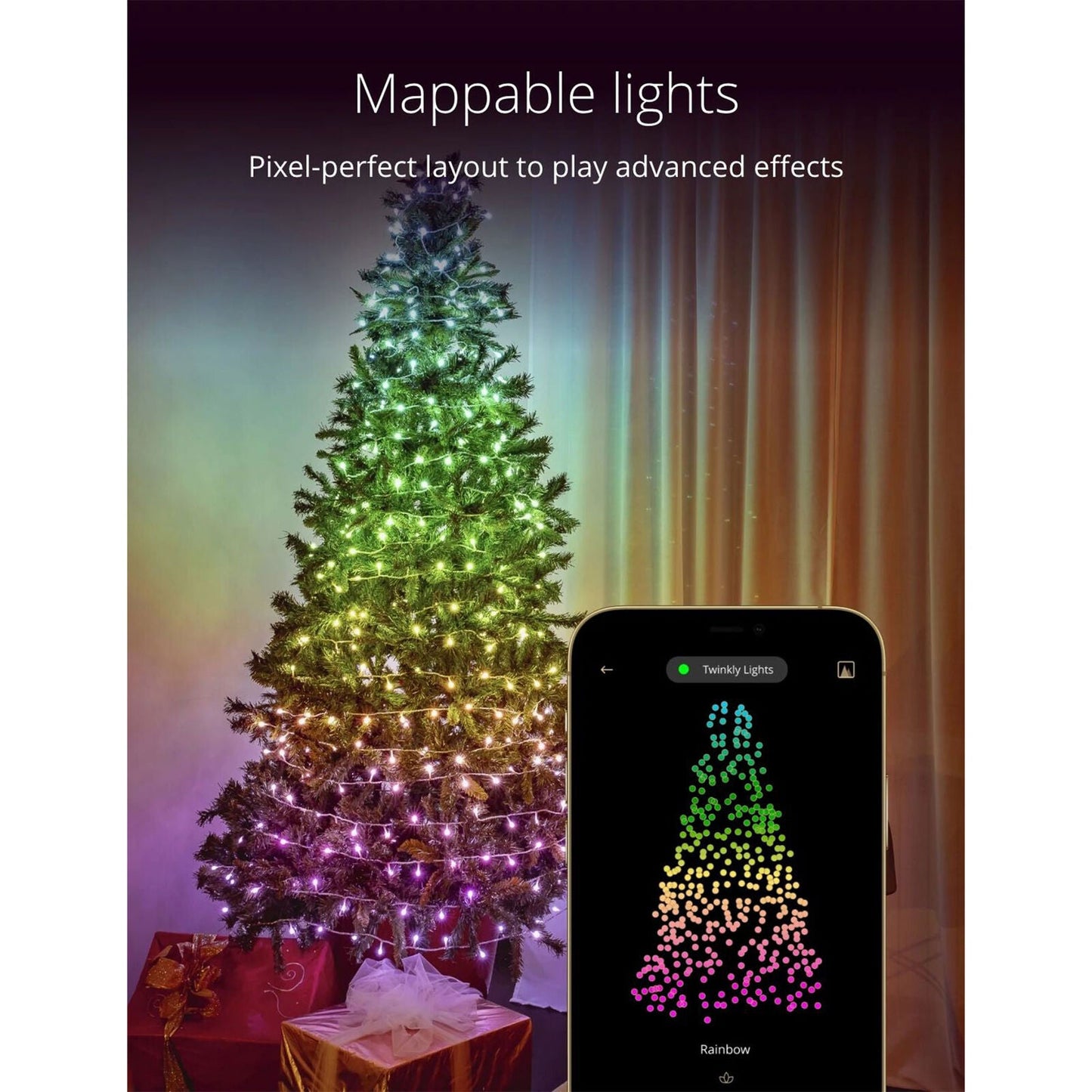 Juego de luces LED RGB Twinkly de 150 luces (Generación II)
