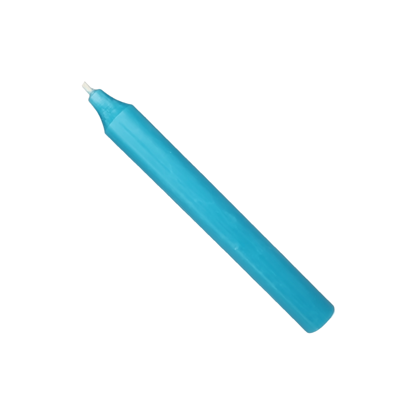 Rustic turquoise 7-inch taper dinner candle on Tampa Home & Garden Store