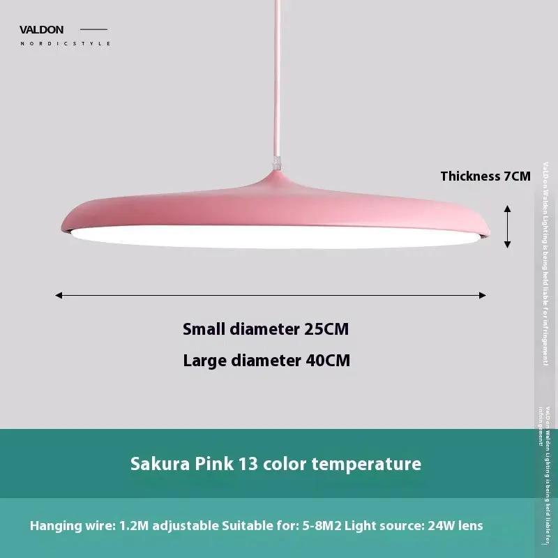 Decorbites Sakura Nordic LED Chandelier pendant, pink, 25/40 cm dia, 24W LED, 1.2m hanging wire on Tampa Home & Garden Store