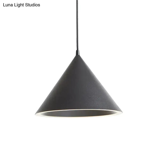 Nordic conical pendant lamp, black finish, 10/12.5 diameter ceiling light on Tampa Home & Garden Store