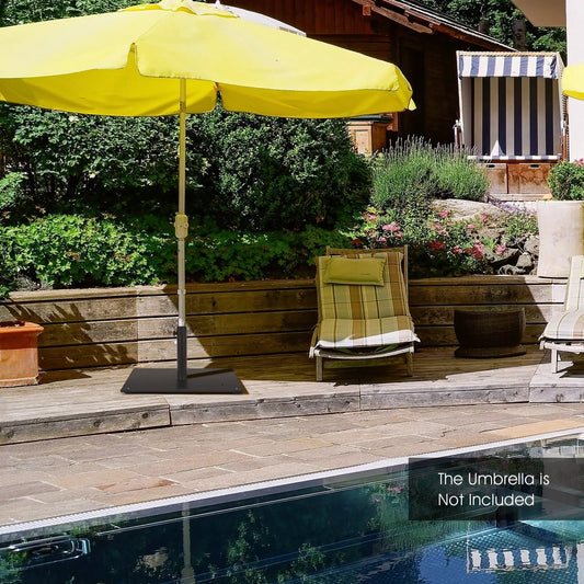 20 Inches Patio Umbrella Base with 4 Adjustable Footpads - Tampa Home & Garden Store