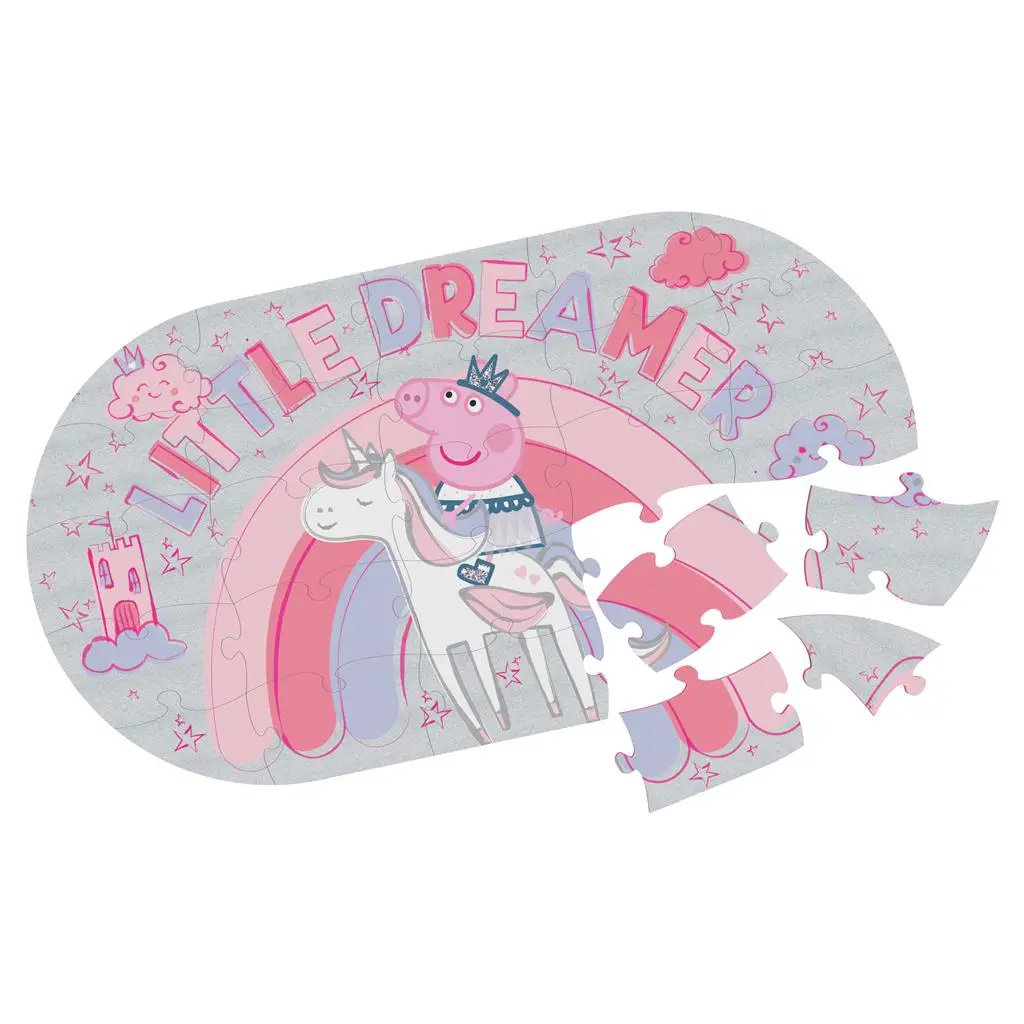 Peppa Pig foam puzzle 25-piece set with pastel pink theme and castle graphics on Tampa Home & Garden Store