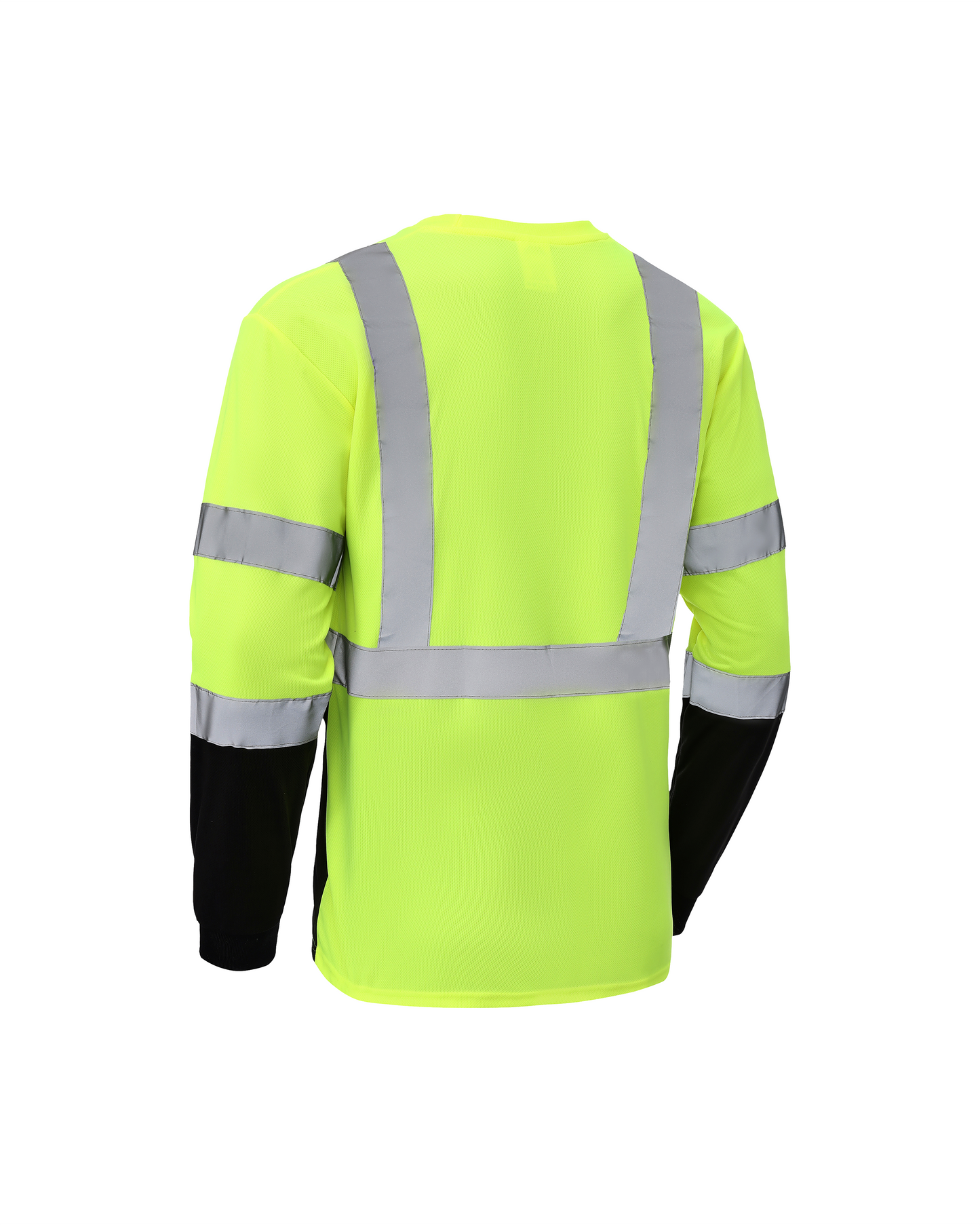 Kiwi High Visibility Long Sleeve Safety Shirt neon yellow with reflective gray tape on Tampa Home & Garden Store