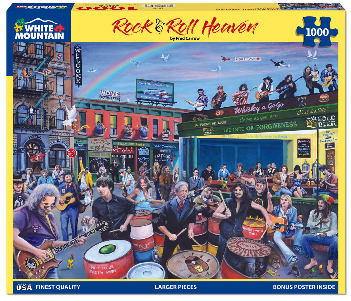 Rock and Roll Heaven 1000-piece Puzzle by The Country Christmas Loft, street concert on Tampa Home & Garden Store