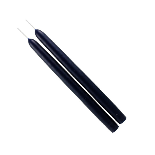 Mole Hollow Taper Pair Navy Blue Candles, 2-pack by The Country Christmas Loft on Tampa Home & Garden Store