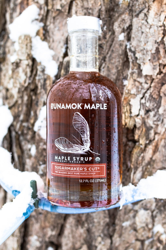 Sirop d'érable pur biologique du Vermont, coupé par le fabricant de sucre