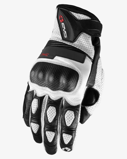 NYC Street Glove with Carbon Fiber Knuckle, white perforated leather EVS Sports glove on Tampa Home & Garden Store
