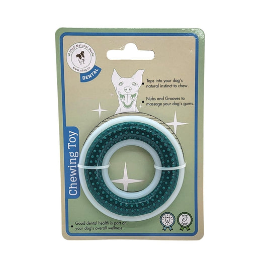 Juguete dental masticable de TPR y nailon para perros - Ideal para masticadores agresivos - (Diámetro de 10 cm)