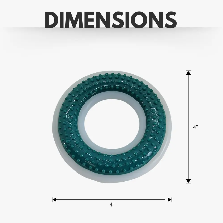 Juguete dental masticable de TPR y nailon para perros - Ideal para masticadores agresivos - (Diámetro de 10 cm)