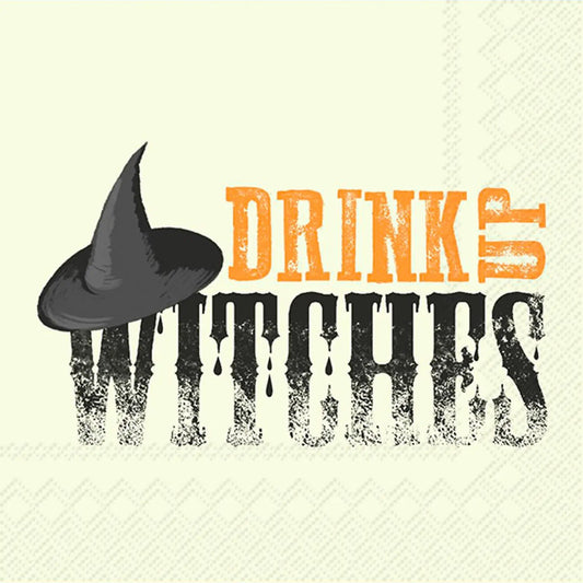 Servilleta de cóctel Drink Up Witches