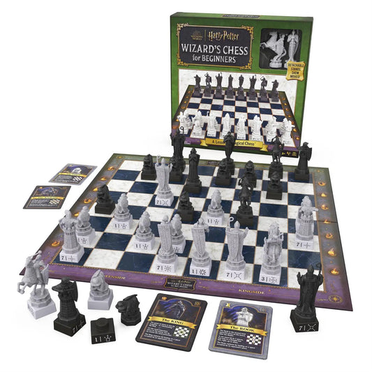 Harry Potter Wizards Chess Set for Beginners board game with black and white figurines on Tampa Home & Garden Store