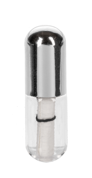 Wish Capsule Charm glass capsule pendant with silver cap and scroll Country Christmas Loft on Tampa Home & Garden Store