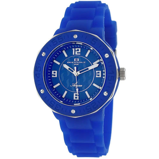 Oceanaut Acqua women's watch blue rubber strap blue dial silver bezel quartz on Tampa Home & Garden Store
