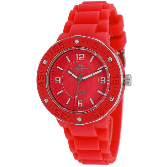 Oceanaut Acqua women's red dial watch with red silicone strap and silver bezel on Tampa Home & Garden Store